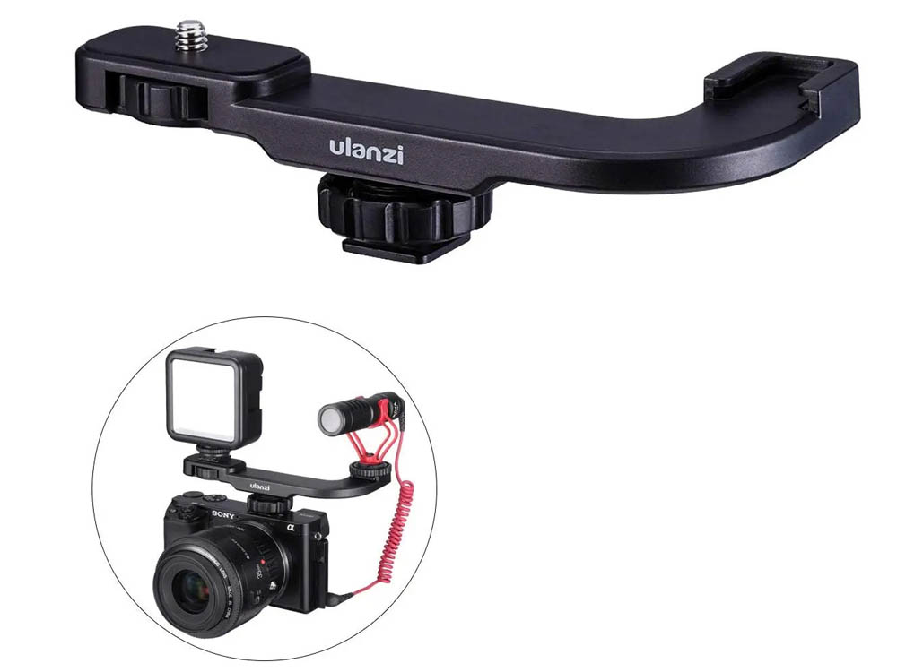 Ulanzi PT-8 Adapter Bracket Hot Shoe/Smartphone Vlog Setup Handle Grip Adjustable Phone Mount in Uganda, Photo & Video Lighting Accessories & Equipment. Professional Photography, Film, Video, Cameras & Equipment Shop in Kampala Uganda, Ugabox