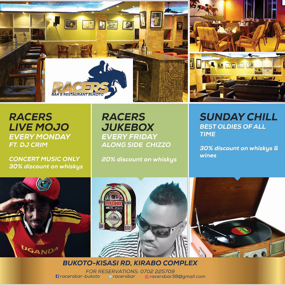 Racers Bar, Restaurant & Lounge Bukoto Kampala Uganda, Good food in Kampala, Food & Drink, Top Bar, Top Restaurant, Lounge, Top Bar and Lounge, Cool night out, Beer, Wine, Spirits, Cocktail bar, Sports Bar, Amazing Beer prices, Cheap Beer, Great Place to Drink after work, Gins and local beers, Grilled food and wood-fired pizzas, Chatting and Drinking, Chilling with friends and mates, Date night, Eating and Drinking, Private parties, Drinking and Dancing, Cocktail Bar, Lounge Bar, Party Bar, Kampala Pub, Cool DJs, Lively Music, Great Beer Drink Out, Tasteful Delicious food in Kampala, Amazing Drinking Venue in Kampala Uganda, Ugabox