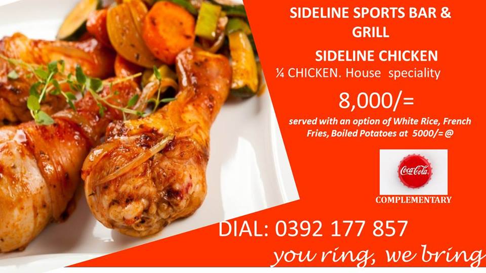 Sideline Sports Bar & Grill MTN Arena-Stadium Kampala Uganda, Good food in Kampala, Food & Drink, Top Bar, Top Restaurant, Lounge, Top Bar and Lounge, Cool night out, Beer, Wine, Spirits, Cocktail bar, Sports Bar, Amazing Beer prices, Cheap Beer, Great Place to Drink after work, Gins and local beers, Grilled food and wood-fired pizzas, Chatting and Drinking, Chilling with friends and mates, Date night, Eating and Drinking, Private parties, Drinking and Dancing, Cocktail Bar, Lounge Bar, Party Bar, Kampala Pub, Cool DJs, Lively Music, Great Beer Drink Out, Tasteful Delicious food in Kampala, Amazing Drinking Venue in Kampala Uganda, Ugabox