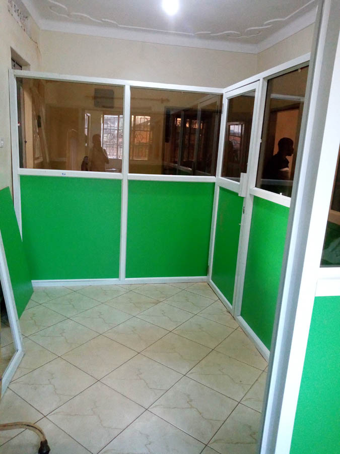 Office Partitioning in Kampala Uganda Using Aluminium, Glass And Wood Boards, Ugabox
