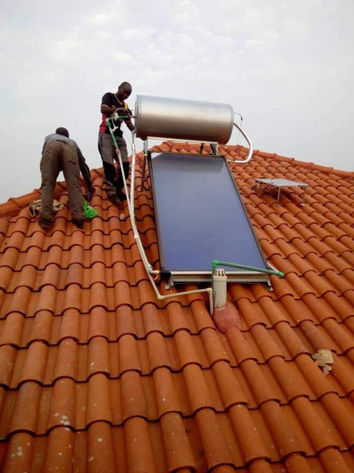 Solar water heater installation in Uganda. Solar Water Boilers in Uganda, Electrical Engineering in Uganda by Jasmine Solar & Electrical Company (U) Ltd, Ugabox
