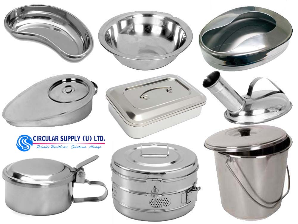 Stainless Steel Holloware for Sale in Kampala Uganda. Hospital, Clinic & Medical Holloware Uganda, Medical Supply, Medical Equipment, Hospital, Clinic & Medicare Equipment Kampala Uganda. Circular Supply Uganda, Ugabox