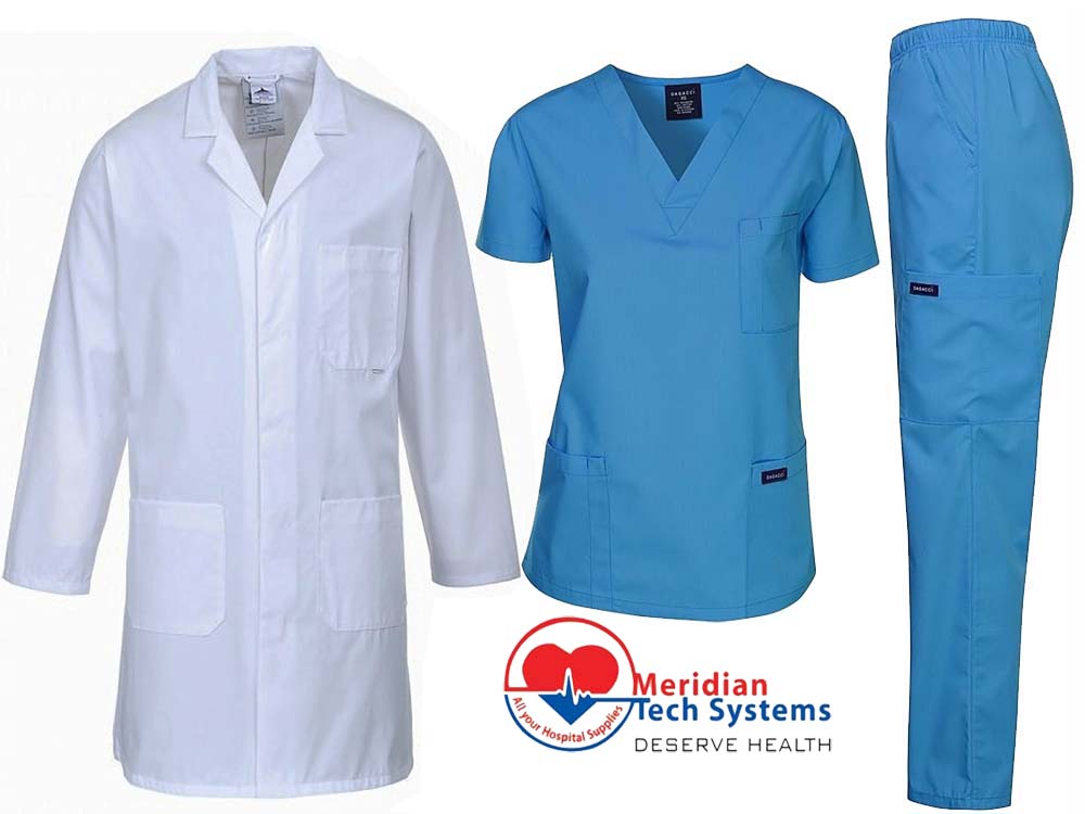 Doctor Gowns for Sale in Kampala Uganda. Medical Uniforms, Hospital Uniforms in Uganda, Medical Supply, Medical Equipment, Hospital, Clinic & Medicare Equipment Kampala Uganda, Meridian Tech Systems Uganda, Ugabox