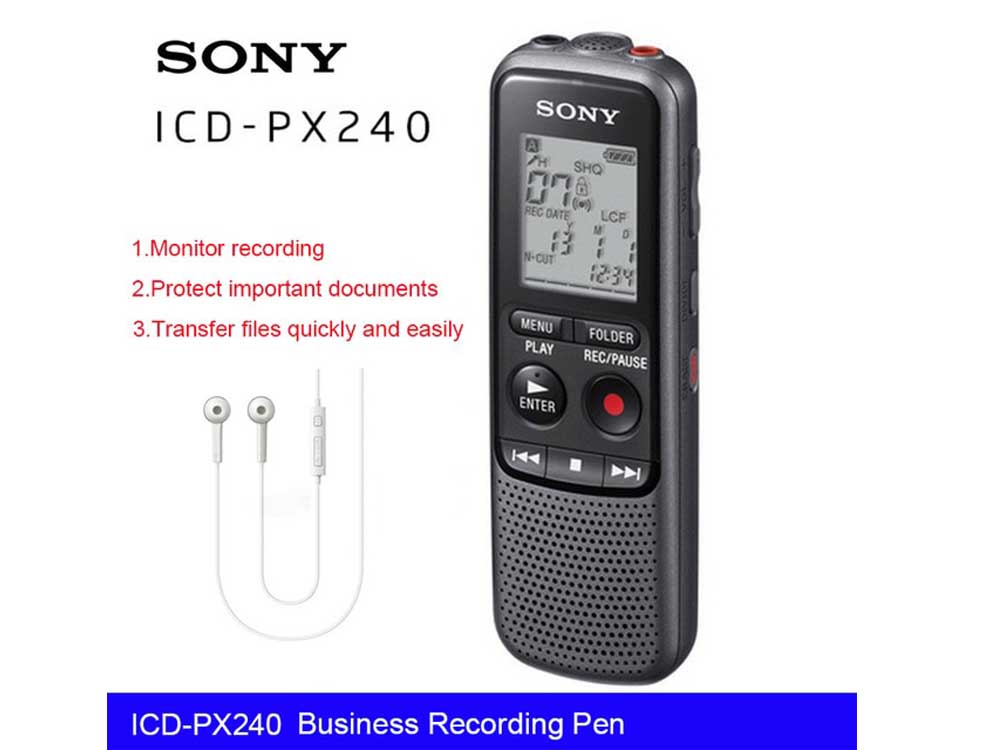 Sony 4GB Digital Voice Recorder ICD-PX240 for Sale Kampala Uganda, Professional Camera Equipment Uganda, Photography, Film & Video Cameras, Video Gear & Equipment Shop Kampala Uganda, Ugabox