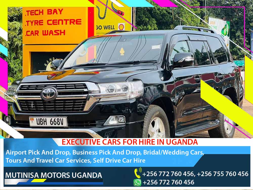 Executive Cars For Hire in Kampala Uganda. Luxury Car Hire Services, Airport Pick And Drop, Business Pick And Drop, Bridal/Wedding Cars, Tours And Travel Car Services, Self Drive Car Hire Company in Kampala Uganda. Mutinisa Motors Uganda, Ugabox
