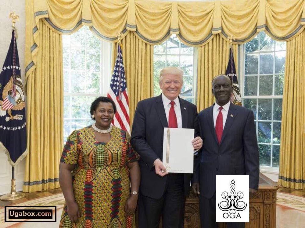 President Donald Trump African, Ugandan Guests at White House in United States of Africa, Suit Tailored by OG Apparel Ltd Kampala Uganda, Ugabox