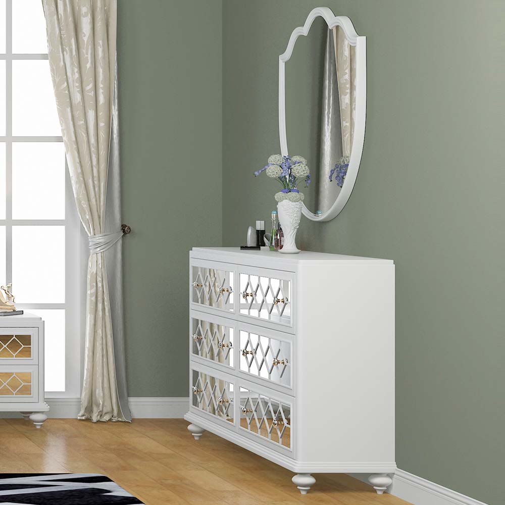 Dressing Mirror (Lizzi Dresser with Mirror and Stool White Grey), Bedroom Furniture for Sale in Kampala Uganda, Office and Home Furniture in Uganda, Hotel Furniture Shop in Kampala Uganda, Danube Home Uganda, Ugabox