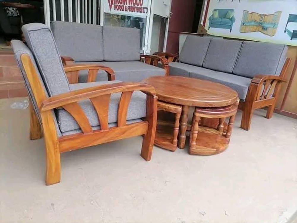 Virgin Wood Works And Furniture Ltd. Sofa Sets for Sale in Kampala Uganda. Custom Made Wooden And Fabric Sofa Sets Uganda. Virgin Wood Works And Furniture Ltd, Leading Manufacturer And Supplier of Fabric Furniture Products in Kampala Uganda, East Africa. Ugabox.com