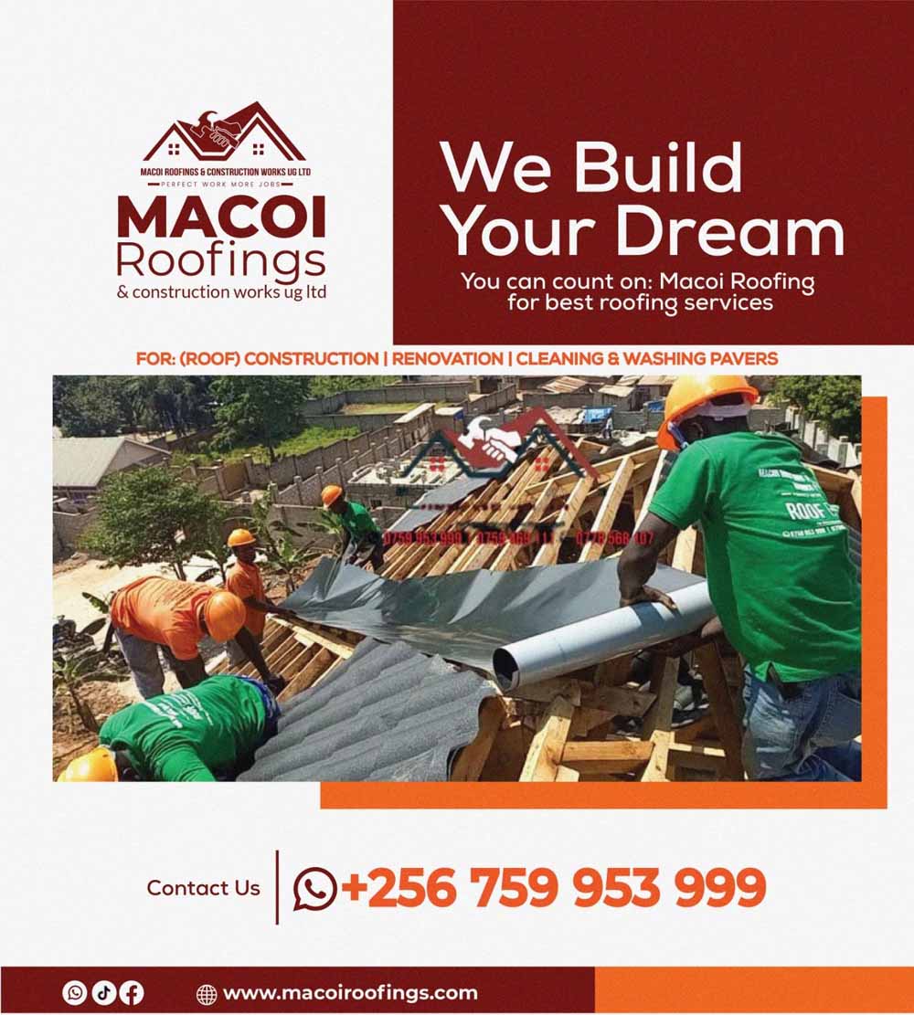 Macoi Roofings And Construction Uganda Ltd. Roof Construction Services Uganda. Wood And Steel Construction Services In Kampala Uganda. Macoi Roofings Uganda For Professional Roofing Services In Kampala Uganda. Ugabox