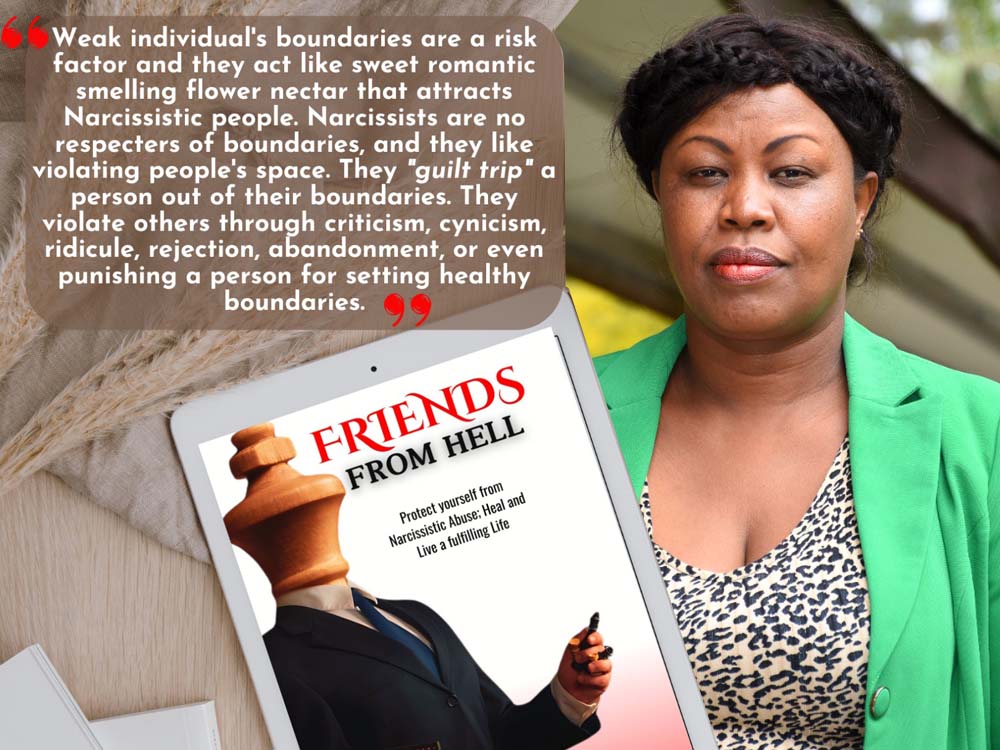 Book Title: Friends From Hell Authored by Gathoni Ndung’u, Book Review: …Provides Insight Into Narcissistic Personality Disorder In An Easily Understandable Way. The Illustrative Stories Are Exciting, And Bring The Point Home To Day-to-day Reality. This Book Creates Awareness Of The Rampant 21st-Century Pandemic In Our Society Today. - Luke Arrum - [Psychologist / Retired Pilot].. Book Availabe For Delivery in Kenya And Uganda, Price: USD 9.9, Available To Buy Online And Book Shops in Nairobi Kenya And Online in Kampala Uganda, East Africa, Ugabox