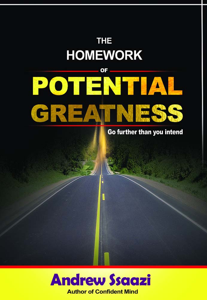 The Homework Of Potential Greatness Motivational Book in Uganda, Price: UGX 35,000, Authored by Andrew Ssaazi, Available to buy online and book shops in Kampala Uganda, Ugabox