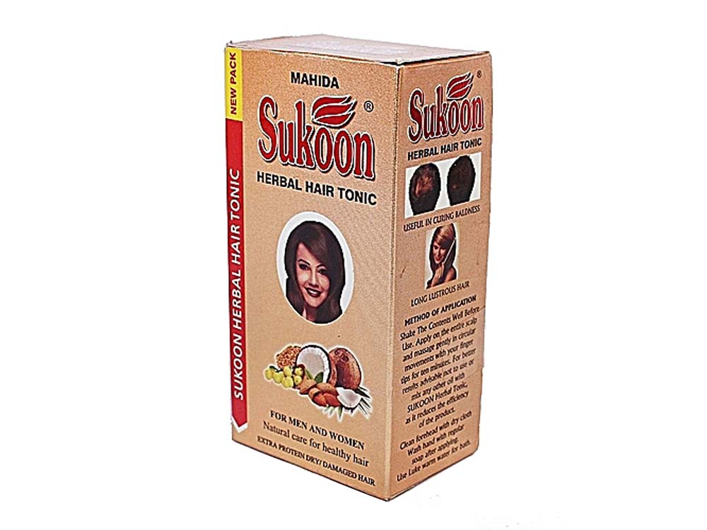 Sukoon Herbal Hair Tonic for Sale in Uganda, Sukoon herbal hair tonic for long and lustrous shining black hair, effective against hair loss, thinning of hair, fighting baldness & dandruff, Herbal Remedies/Herbal Supplements Shop in Kampala Uganda, Prosolution Uganda. Ugabox