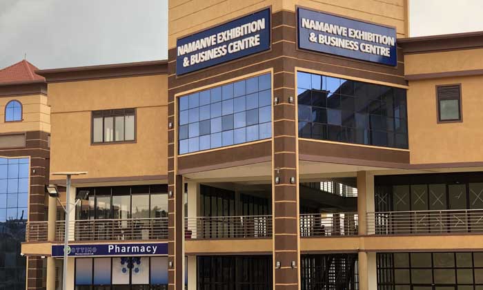 Namanve Exhibition And Business Centre Uganda. Namanve Industrial And Business Park Kampala-Jinja Highway. Services: Shop Spaces Available For Rent, Office Space, Product Show Rooms, Accommodation Services, Master Super Market, Restaurants, Banks, Forex Bureaus, Logistics Companies, Clearing And Forwarding Companies, Fashion Stores/Clothes Stores, Beauty Salons, Exhibition Spaces/Halls, Furniture Stores, Car Washing Bay. Location: Bweyogerere Ward, Southeastern side of Kira Municipality, Wakiso District, Bordering Mukono District. Ugabox