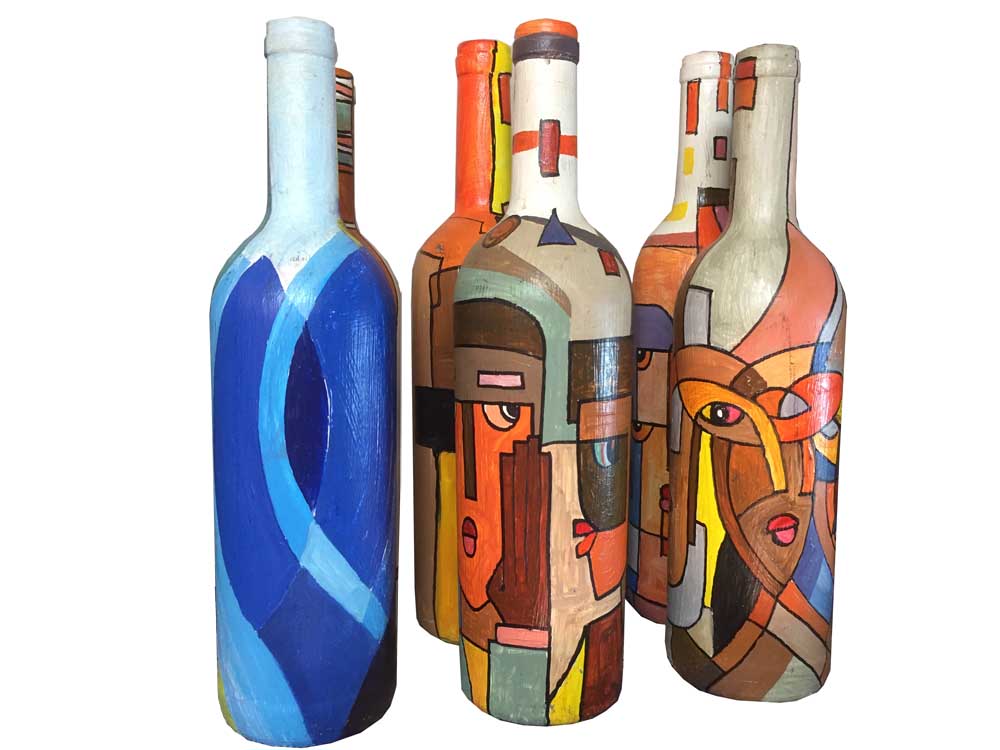 Decorative Bottles, Art and Crafts Uganda, Home Decor Uganda, African Art, Johnay Artz Kampala Uganda, Ugabox
