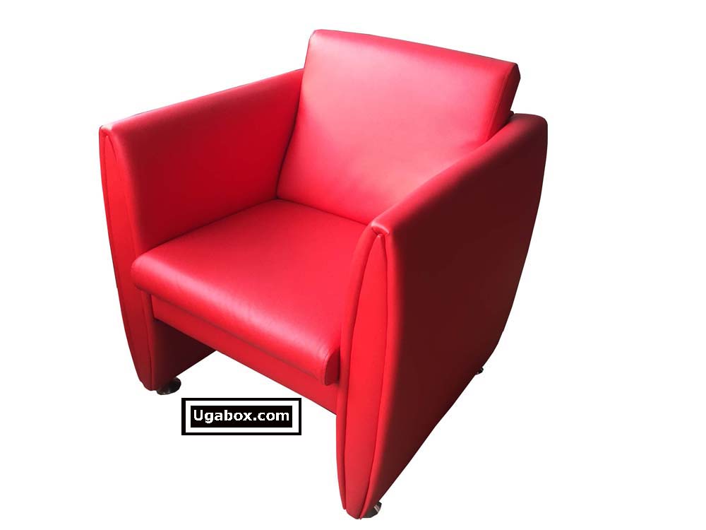 Red Office Sofa Chair for Sale Kampala Uganda, Leather Furniture Uganda, Roma Furnishings Uganda, Ugabox